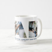 パパ切り出しフォトコラージハッピーファーザーズデイマグ コーヒーマグカップ (正面右)