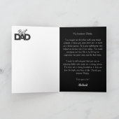 パパ切り出しフォトコラージュの贈パーソナライズされたり物 カード (内部)