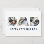 パパ切り出しフォトコラージュハッピーファーザーズデイ カード (正面)