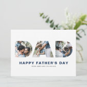 パパ切り出しフォトコラージュハッピーファーザーズデイ カード (スタンド正面)