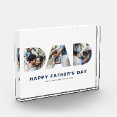 パパ切り出し写真ハッピー父の日フォトブロック フォトブロック (左)