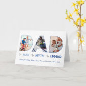 パパ切り出し文字人神話レジェンドフォト カード (黄色い花)