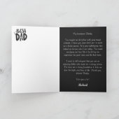 パパ切り出し3フォトコラージュギフパーソナライズされたト カード (内部)