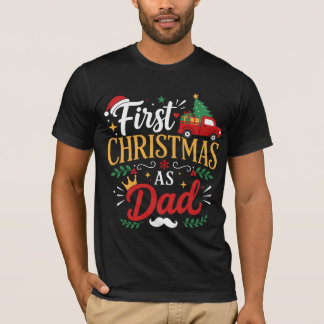 パパ初のクリスマス ヴィンテージTシャツ 新米パパ Tシャツ