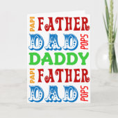 パパ名カスタム父の日札 カード (正面)