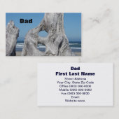 パパ名刺男性へ海波流木 コーリングカード (正面/裏面)