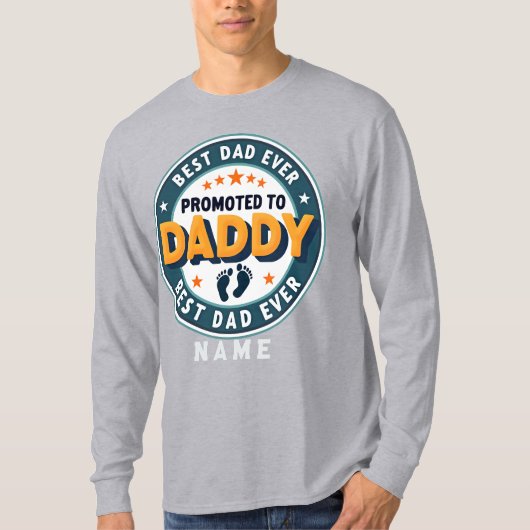 パパ向けのオーダーメイド 名前ギフト Tシャツ (正面)