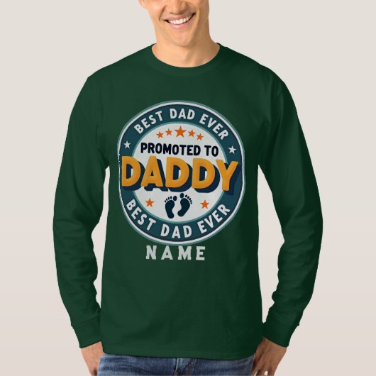 パパ向けのオーダーメイド 名前ギフト Tシャツ (正面)