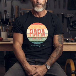 パパ否定できないクールレトロサンTシャツ Tシャツ