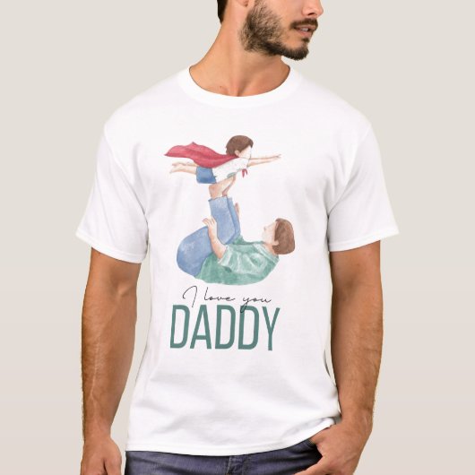 パパ大好きスーパーヒーロー父子Tシャツ Tシャツ (正面)