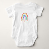パパ大好きレインボーTシャツ ベビーボディスーツ (裏面)