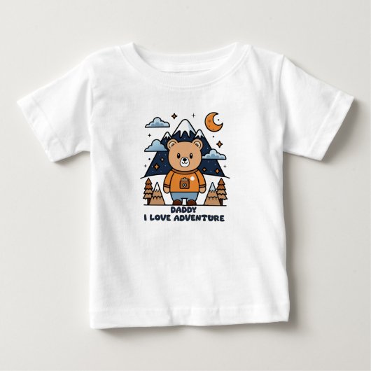 パパ大好き冒険Tシャツベビー ベビーTシャツ (正面)