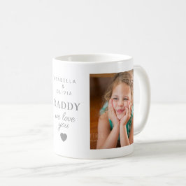 パパ大好き2枚の子供の写真 コーヒーマグカップ