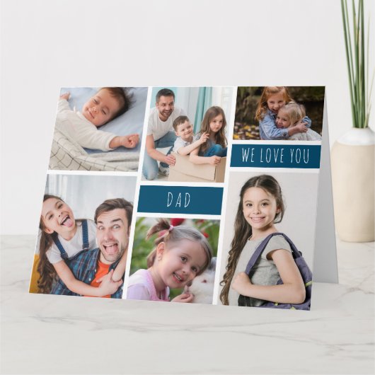 パパ大好き フォト コラージュ カード (正面)