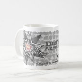 パパ天使の星の写真グレーのマグカップ コーヒーマグカップ (正面左)