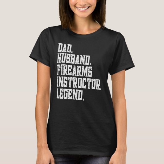 パパ夫の銃器インストラクター伝説 Tシャツ (正面)
