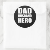 パパ夫ヒーローファーザーズデイギフト ラウンドシール (バッグ)