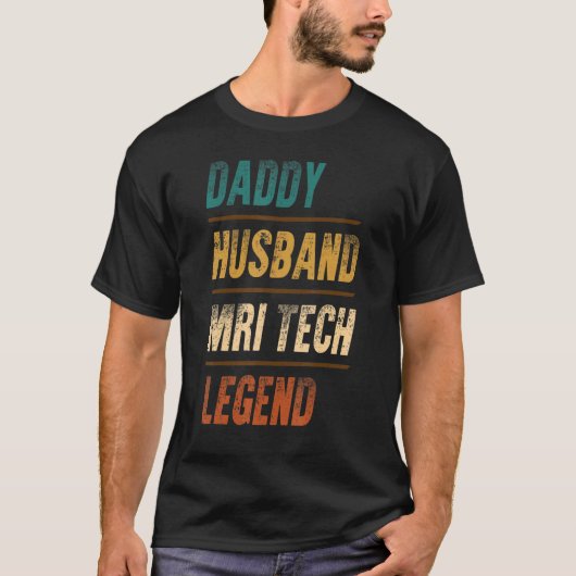 パパ夫Mriテクノロジー伝説Mriテクノロジストークアプリ Tシャツ (正面)