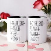 パパ妊娠の彼氏が明らかにパーソナライズされた モーフィングマグカップ