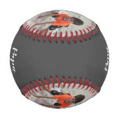 パパ孫の写真パーソナライズされたカスタム 野球ボール (裏面)