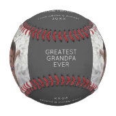 パパ孫の写真パーソナライズされたカスタム 野球ボール (正面)