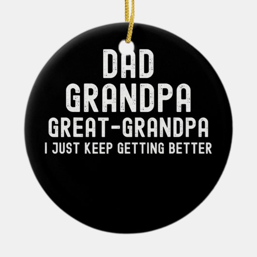 パパ孫素晴らしおじいちゃん父の日 セラミックオーナメント (正面)