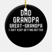 パパ孫素晴らしおじいちゃん父の日 セラミックオーナメント (裏面)