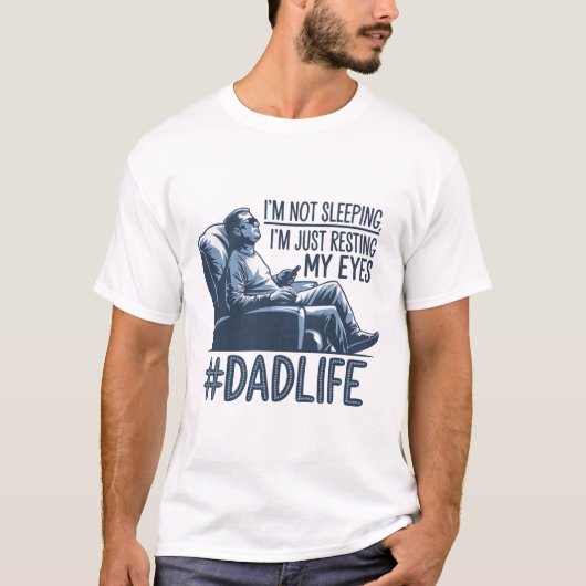 パパ安静眼おもしろい引用文プレゼント Tシャツ (正面)
