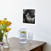 パパ定エレガント義スクリプト白黒フォト 箔ポスター (レイダウン (キッチン))