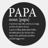 パパ定義じいちゃんおおもしろい父さんの日  ラウンドシール (正面)