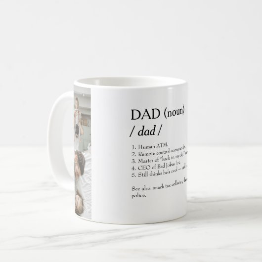 パパ定義フォトコラージュマグカップ – 父の日 コーヒーマグカップ (正面左)