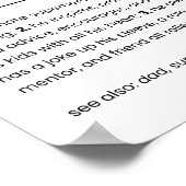 パパ定義ポスター、パパの贈り物、父の日 ポスター (角)