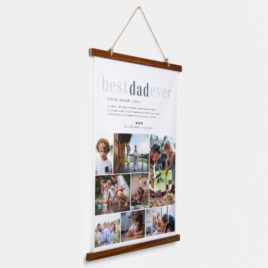 パパ定義 |写真8 パーソナライズされた 吊り下げ型タペストリー (傾斜あり)