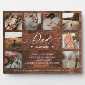 パパ定義Woodgrain Faters Dayフォトコラージュ フォトプラーク (正面)