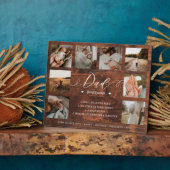 パパ定義Woodgrain Faters Dayフォトコラージュ フォトプラーク (側面)