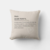 パパ定‍義👨 👧 ‍ 👦 | 心のこもった父 クッション (正面)