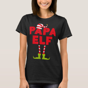 パパ小妖精や小人おもしろいに合うクリスマスコスチューム Tシャツ