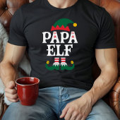 パパ小妖精や小人おもしろいファミリークリスマスマッチング Tシャツ