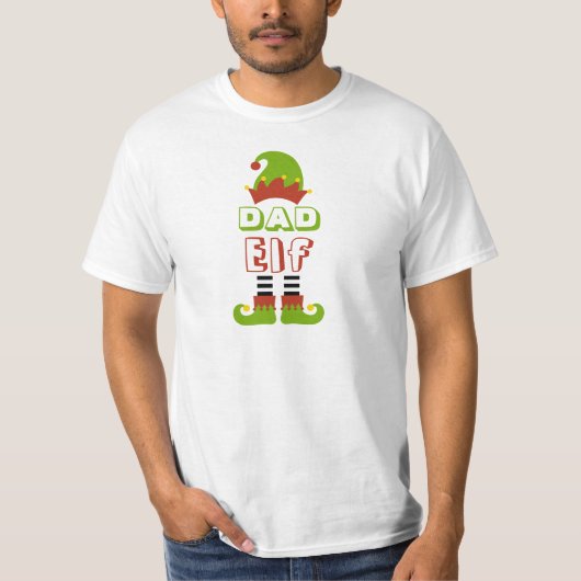 パパ小妖精や小人クリスマスクリスマスホリデーキュートTシャツ Tシャツ (正面)
