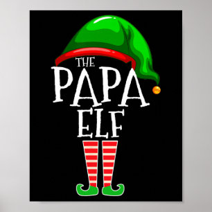 パパ小妖精や小人ファミリーマッチンググループクリスマスギフトグラン ポスター