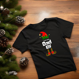 パパ小妖精や小人ファミリー一致クリスマス Tシャツ