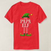 パパ小妖精や小人マッチングファミリーグループクリスマスパーティー Tシャツ (デザイン正面)