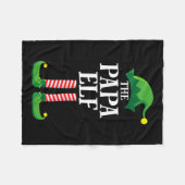 パパ小妖精や小人マッチングファミリーグループクリスマスパーティーPyj フリースブランケット (正面(横))