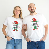 パパ小妖精や小人メンズホワイトクリスマス Tシャツ