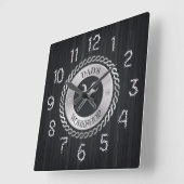 パパ工房のハンドメイド時計 スクエア壁時計 (傾斜)