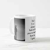 パパ常に自分の写真を見る コーヒーマグカップ (正面左)