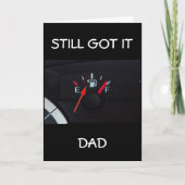 パパ得を持ち上げた後の誕生日 カード (正面)