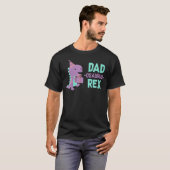 パパ恐竜の家族おそろい誕生日パーティー ガールズ Tシャツ (正面フル)
