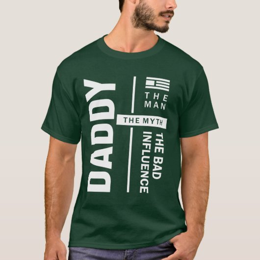 パパ悪い影響を与える父親のギフト Tシャツ (正面)