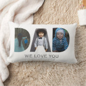パパ愛あなたカスタムの父の日3写真コラージュ ランバークッション (ブランケット)